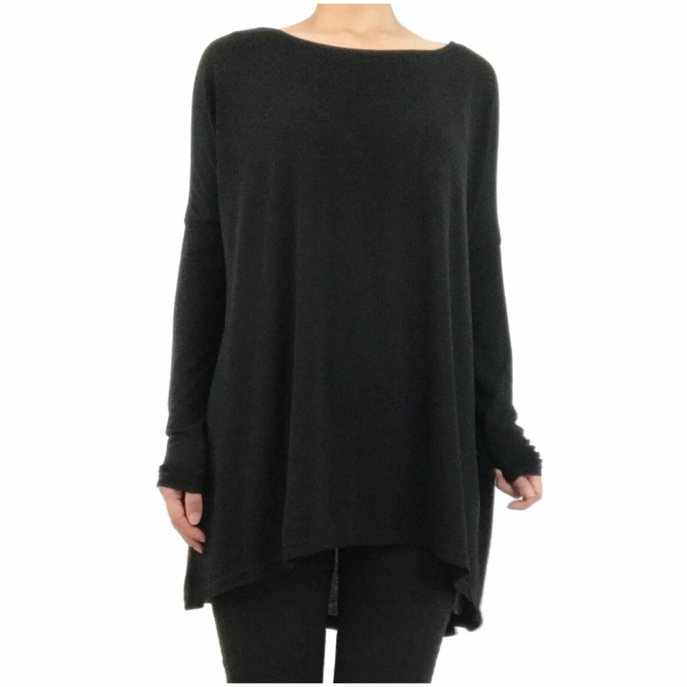 Very J Lightweight High Low Oversized Tunic Top - Picture 2 of 8